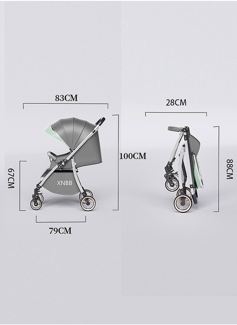 Twin Stroller, Foldable And Detachable Travel Stroller, Can Sit And Lie, Lightweight Pram From 0-4Years