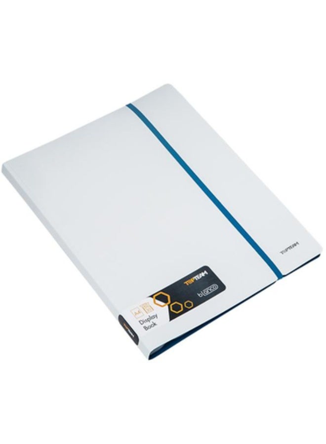 Display Book 30 Pocket A4 Polypropylene White/Blue