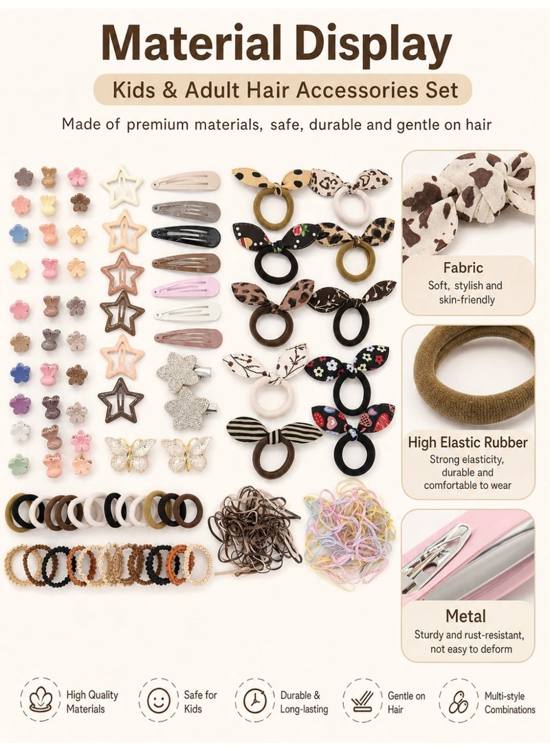 LUMYA 852Pcs Hair Clips Set for Girls, High Elasticity and Non-Slip, Hair Ties Band Set, Hair Accessories for Kids, Hair Ties for Girls, Hair Bands for Girls, Hair Elastic for Girls Daily Styling, School Wear, Birthday Parties and Holiday Gifts (Multicolor) - Image 5