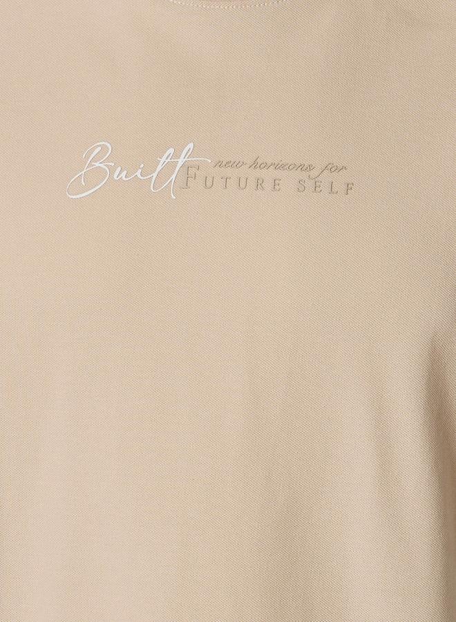 Iconic Men Slim Fit Round Neck Short Sleeve Slogan Print T shirt - Image 4