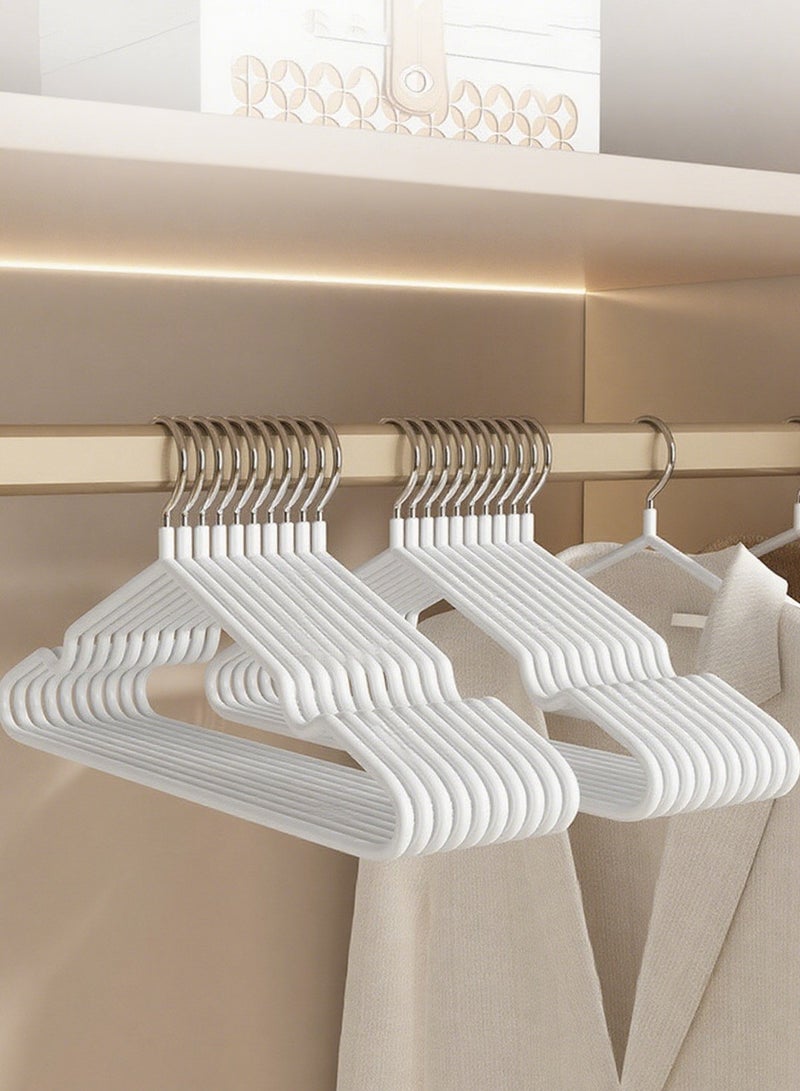 HOMESTAR 10 Pcs Non-Slip Plastic Clothes Hangers - Dip Molded Finish, No Slip No Mark, Space Saving for Wardrobe, Shirts, Dresses & Abayas - Image 3