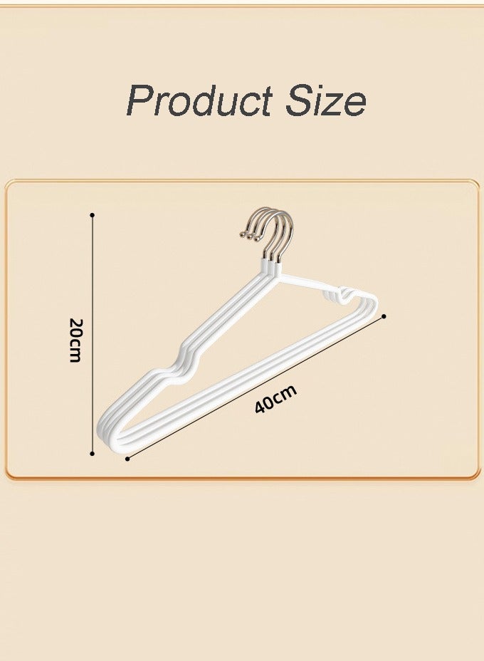 HOMESTAR 10 Pcs Non-Slip Plastic Clothes Hangers - Dip Molded Finish, No Slip No Mark, Space Saving for Wardrobe, Shirts, Dresses & Abayas - Image 4