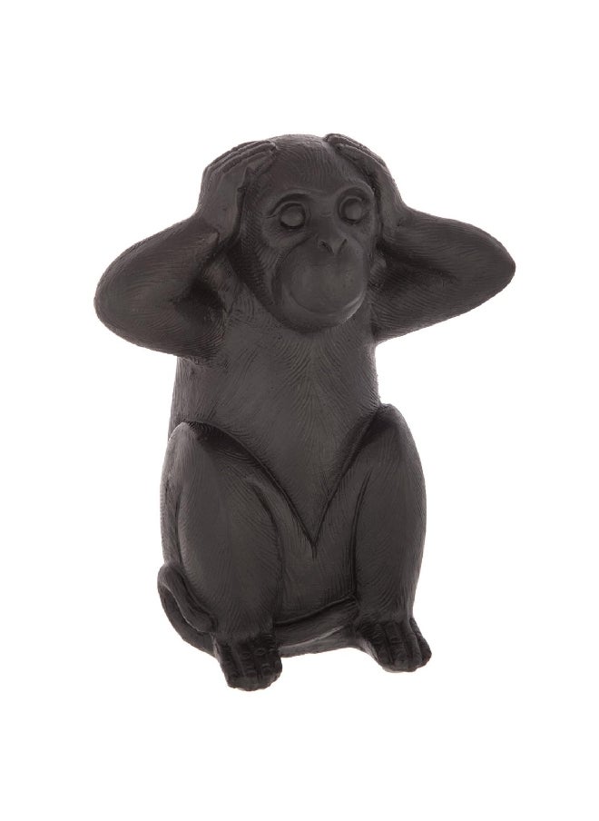 atmosphera 3-Piece Sage Exotic Resin Wisdom Monkey Statue Set Black 23 x 19 x 13.7 cm 155036  - Image 2