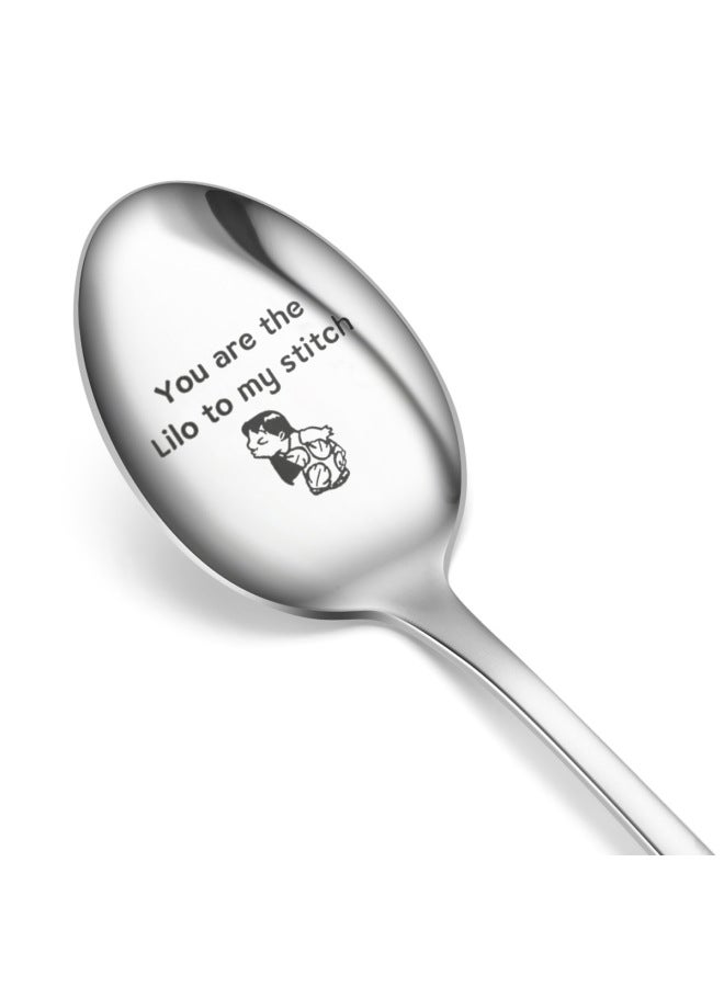 Classic Gift Cute Cartoon Pattern Stetney Donald Duck Bear Mickey Mouse Stainless Steel Spoon Ice-cream Spoon-Specifications:36#  - Image 1