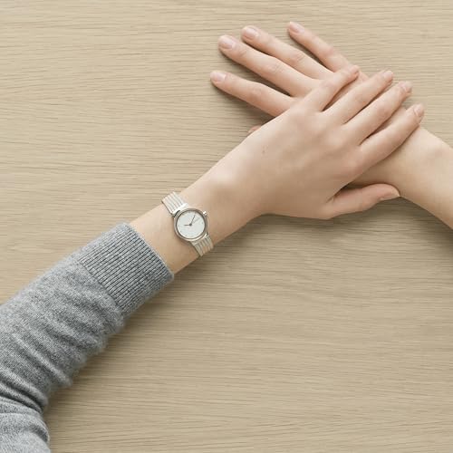 Skagen Women's Freja Lille Two-Hand Silver and Rose Gold Stainless Steel Mesh Band Watch (Model: SKW2699) - Image 5