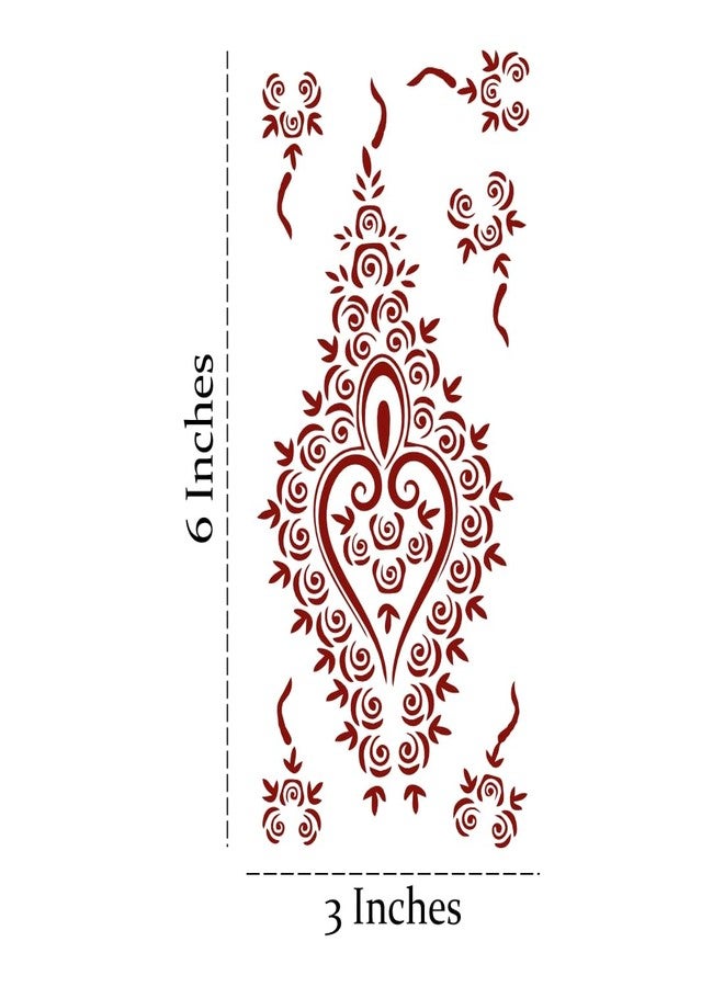 ORDERSHOCK Centered Palm Mehndi Bloom With Finger Beautiful Art For Every Function, Simple Mehndi Sticker For Girls & Women - Image 3