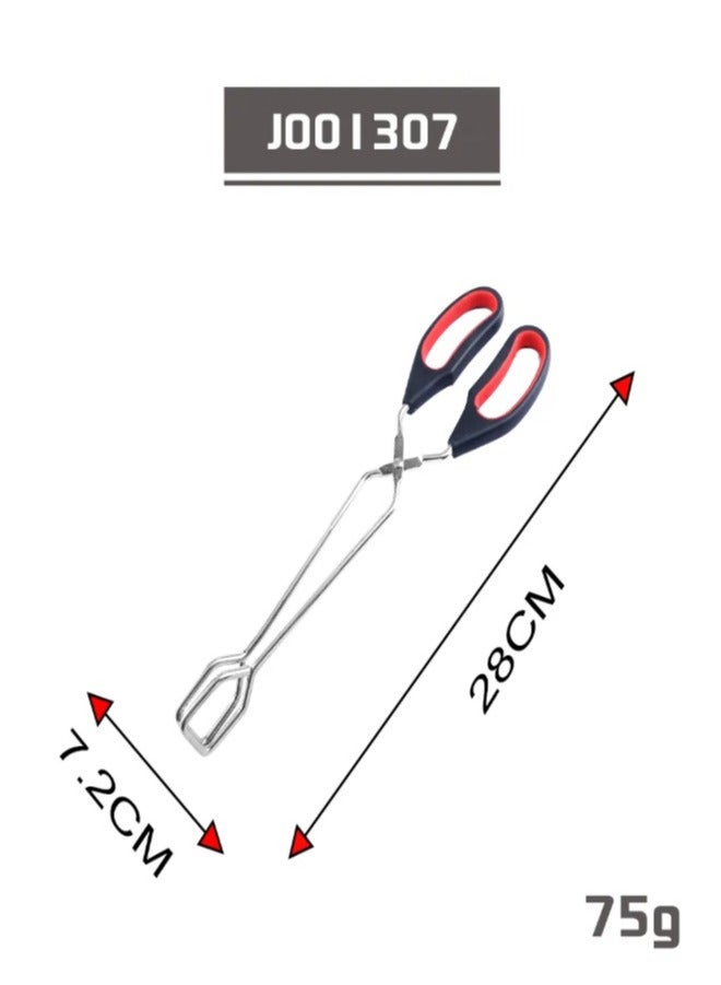 ملقط طعام بمقص من الفولاذ المقاوم للصدأ - مشبك متعدد الأغراض للشواء والخبز والمعجنات والشواية للمطبخ والبوفيه والتقديم - Image 4