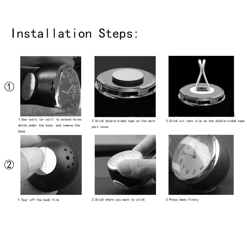 idain Car Dashboard Thermometer - Mini Vehicle Thermometer Decoration Air Vent Cilp - Image 5