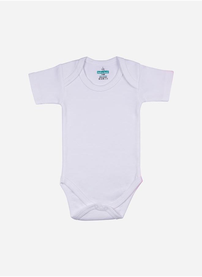 Babies Basic - Pack of 3 - Solid Short Sleeves Bodysuit by Styli - Image 1