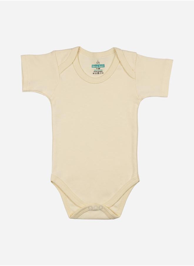 Babies Basic - Pack of 3 - Solid Short Sleeves Bodysuit by Styli - Image 1