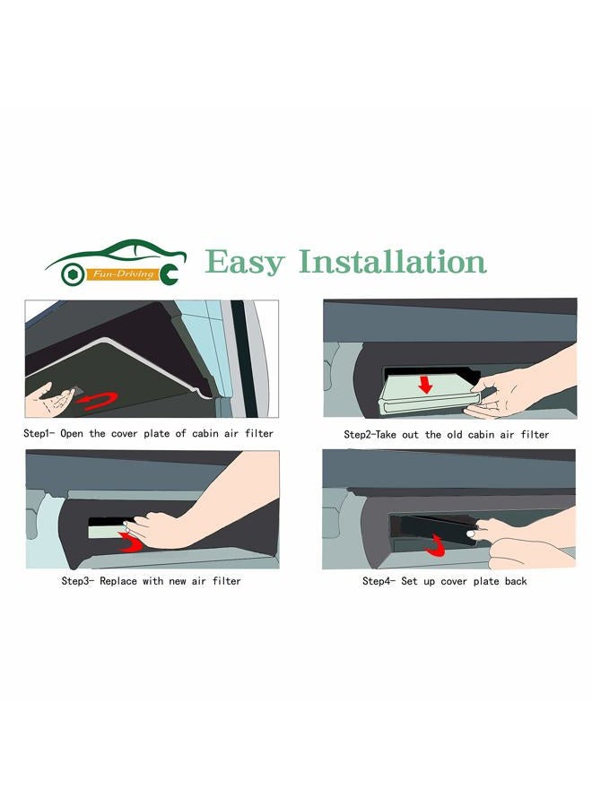 FUN-DRIVING FD668 Cabin Air Filter for 300 (2011-2020),Challenger (2011-2022),Charger (2011-2022),Replace CF11668 - Image 5