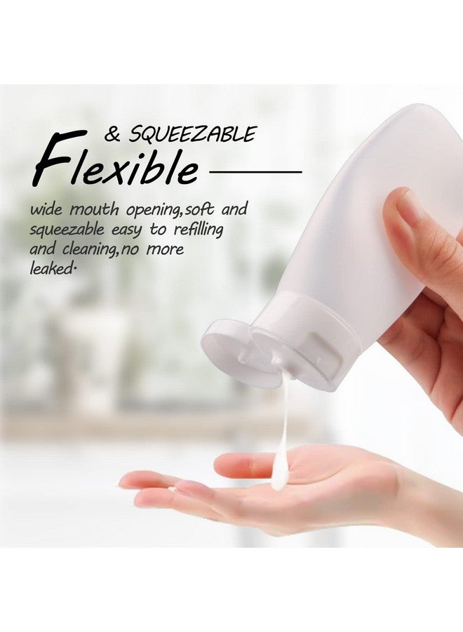 Cositina 10 Pack 60Ml/2Oz Plastic Squeeze Tubes Travel Bottles Refillable Translucent Frosted Soft Cosmetic Container With Flip Cover For Facial Cleanser Shampoo Conditioner Lotion Toiletries - Image 5