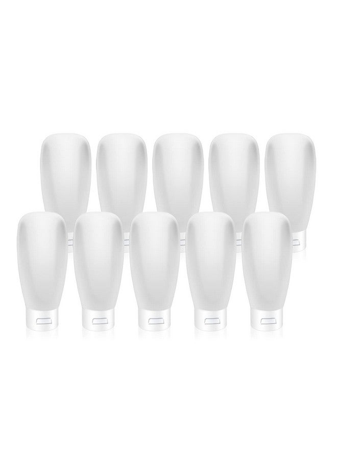 Cositina 10 Pack 60Ml/2Oz Plastic Squeeze Tubes Travel Bottles Refillable Translucent Frosted Soft Cosmetic Container With Flip Cover For Facial Cleanser Shampoo Conditioner Lotion Toiletries - Image 1