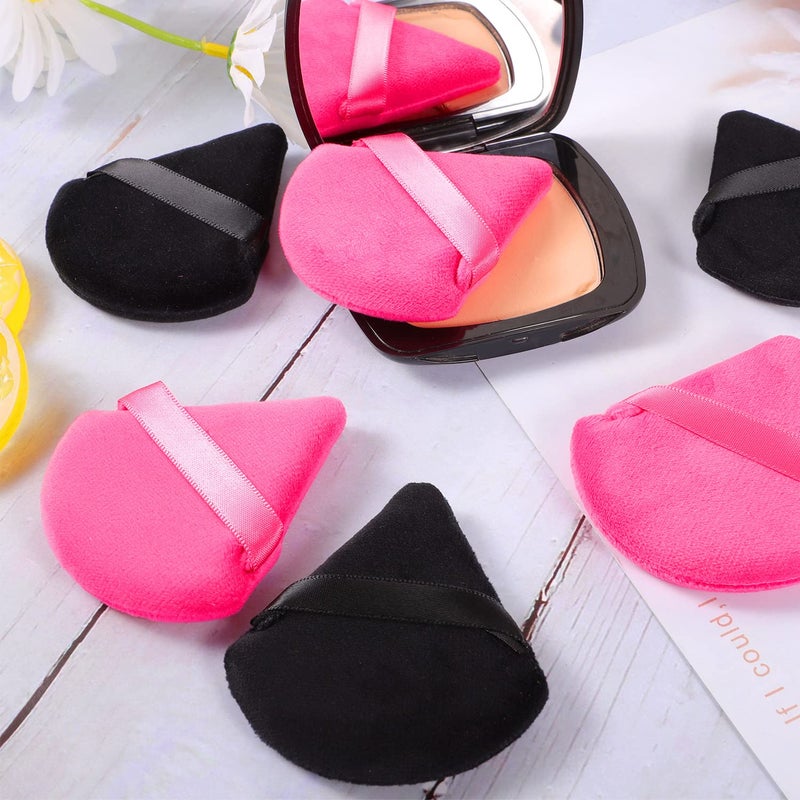 Pimoys 6 Pieces Powder Puff Face Soft Triangle Makeup Puff for Loose Powder Setting Powder, Velour Foundation Sponge Makeup Blender Sponge Beauty Makeup Tool - Image 5