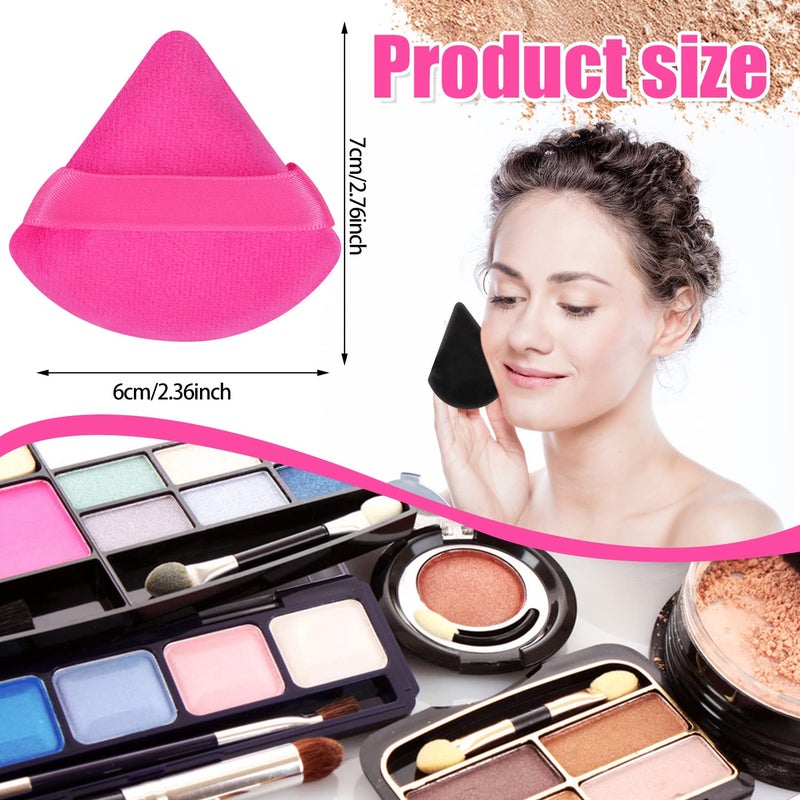 Pimoys 6 Pieces Powder Puff Face Soft Triangle Makeup Puff for Loose Powder Setting Powder, Velour Foundation Sponge Makeup Blender Sponge Beauty Makeup Tool - Image 2