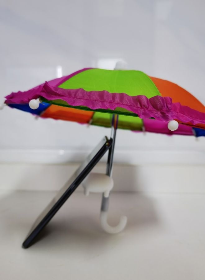 TCJ Phone umbrella Rainbow shape Sunshade Suction mount Mobile phone stand Outdoor swimming pool beach - Image 3