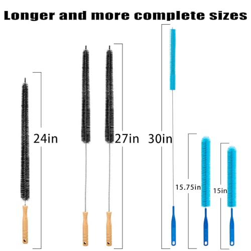 Suseg 3Pack Dryer Vent Cleaner Kit Home Improvement Essential Cleaning Tools Up to 30 Inch Long Brush Cleaning Setpet Hair Remover for LaundryDrain Snake - Image 5