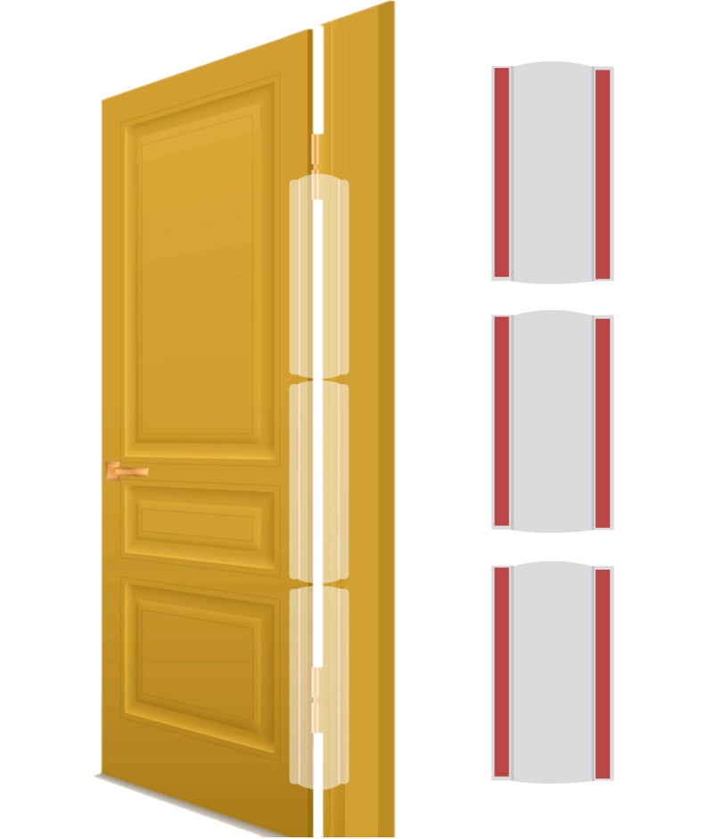 KidDough Baby Proofing Finger Pinch Door Guard for Kids- (Pack of 3) | Slamming Door Protection for Child Safety |Door Crack Protector | Door Hinge Guard for Kids, Child, Babies. (Transparent) - Image 1
