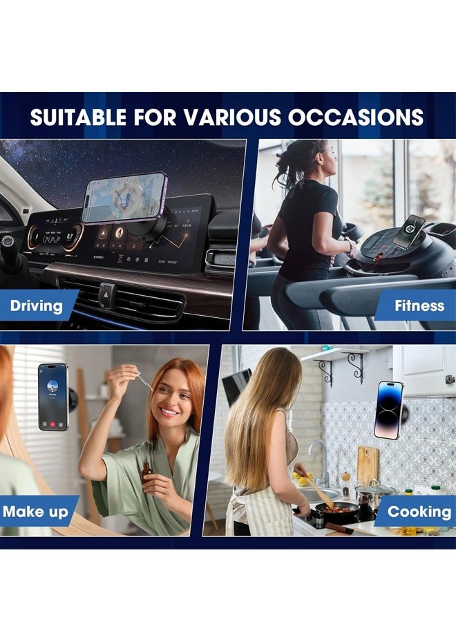 PADOM حامل هاتف مغناطيسي كهربائي PADOM، قابل للدوران 360°، حامل سيارة مغناطيسي عالمي للأسطح الناعمة (D1) - Image 2