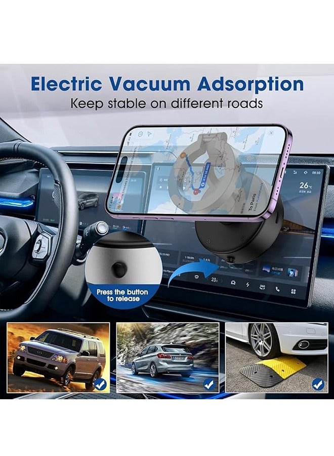 PADOM حامل هاتف مغناطيسي كهربائي PADOM، قابل للدوران 360°، حامل سيارة مغناطيسي عالمي للأسطح الناعمة (D1) - Image 3
