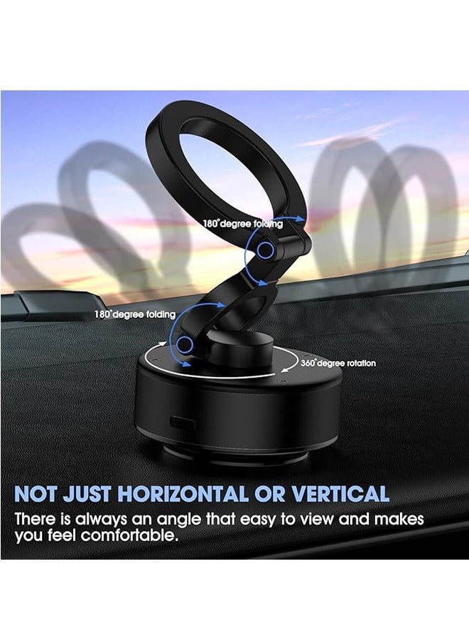 PADOM حامل هاتف مغناطيسي كهربائي PADOM، قابل للدوران 360°، حامل سيارة مغناطيسي عالمي للأسطح الناعمة (D1) - Image 4