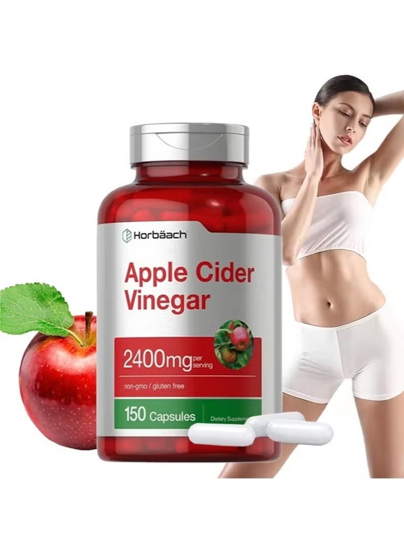 Horbäach Apple Cider Vinegar Capsules 2400 Mg 150 Capsules - Image 1