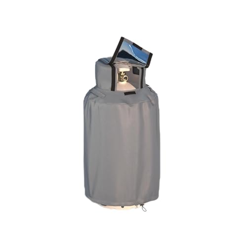 DORAHUA 30 lb Propane Tank Cover With 600D Waterproof Dustproof and Greaseproof Oxford Cloth Top Opening for Easy Valve Opening and Closing For 30 lb Propane Tank Gray - Image 1