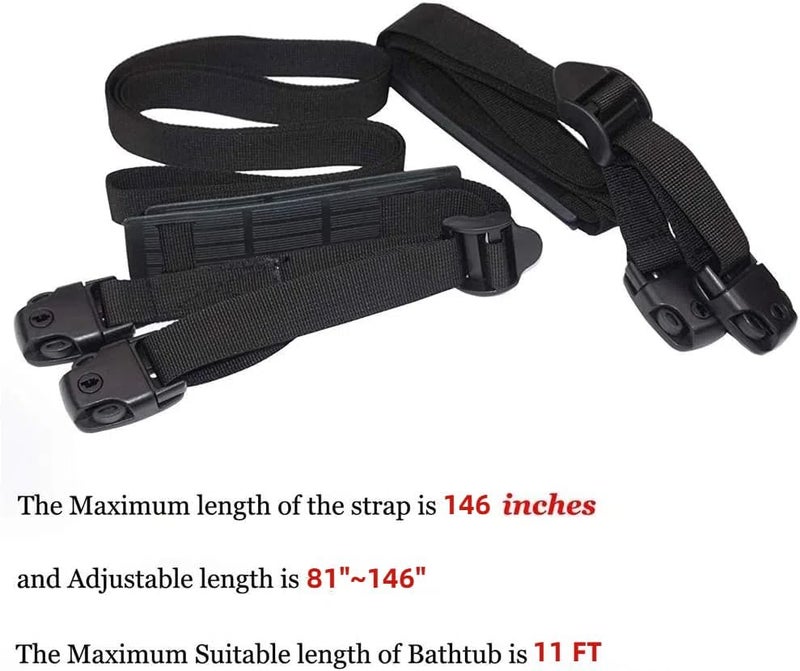 UCEDER 2 PCS Heavy Duty Hot Tub Cover Wind Straps FITS Most SPAS Locks Adjustable Length 81"~146" (Black, 12 Ft) - Image 3