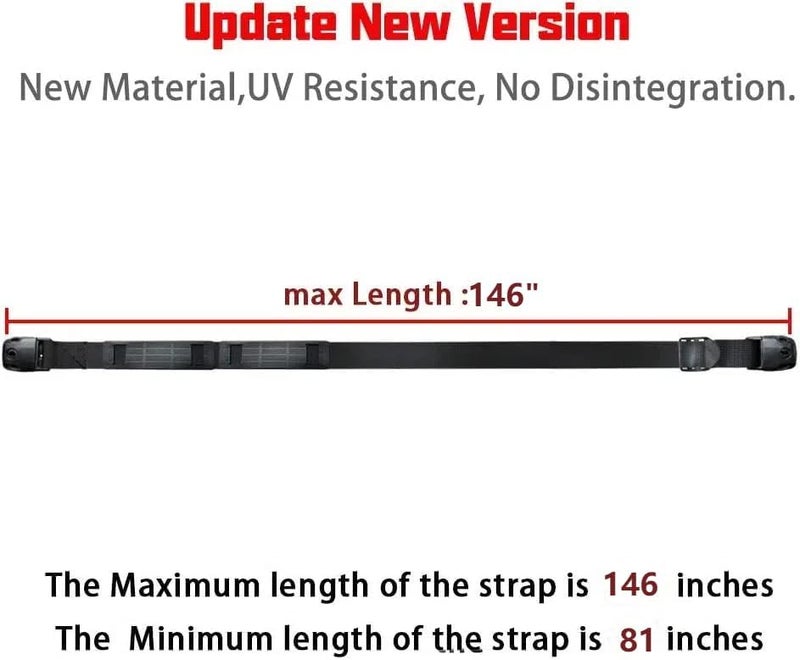 UCEDER 2 PCS Heavy Duty Hot Tub Cover Wind Straps FITS Most SPAS Locks Adjustable Length 81"~146" (Black, 12 Ft) - Image 4