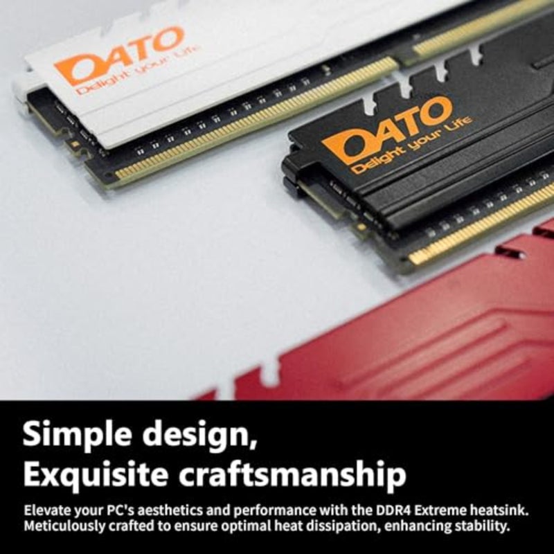 وحدة ذاكرة سطح المكتب للألعاب: DDR4 3200 ميجا هرتز CL16، 16 جيجابايت × 2، مبدد حراري من الألومنيوم، أسود، جهد منخفض 1.35 فولت، PC4-25600، UDIMM غير ECC - Image 3