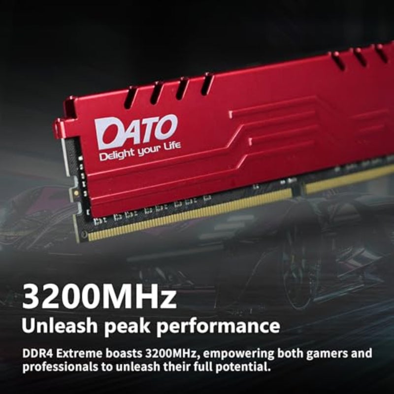 وحدة ذاكرة سطح المكتب للألعاب: DDR4 3200 ميجا هرتز CL16، 16 جيجابايت × 2، مبدد حراري من الألومنيوم، أسود، جهد منخفض 1.35 فولت، PC4-25600، UDIMM غير ECC - Image 2