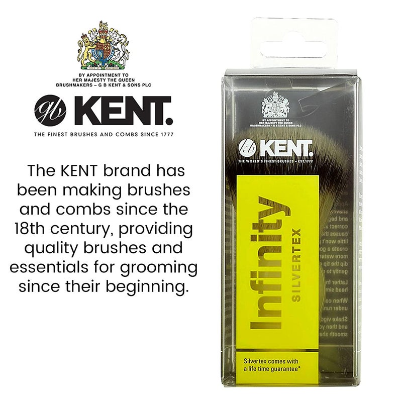 Kent INF1 Infinity Ultra-Soft Silvertex Bristles Shaving Brush Synthetic Bristles Crimped to Emulate Real Badger Bristle for Ultimate Shave Experience Perfect Lather for Shave Cream and Shaving Soap - Image 5