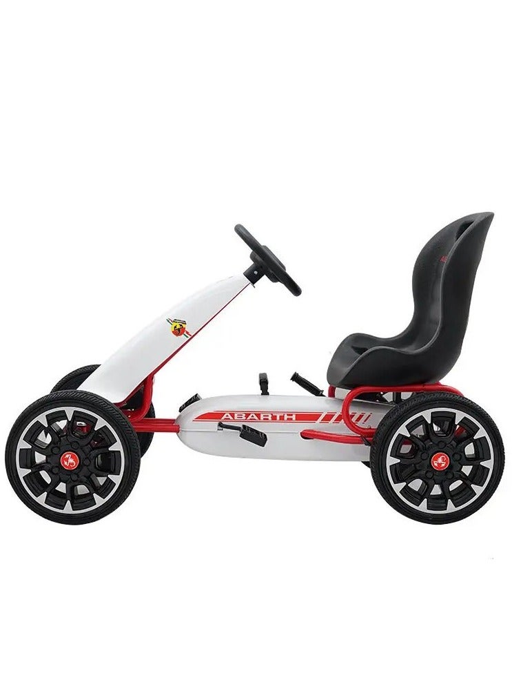 Amsham Toys Abarth Pedal Go Kart Ride-on kids - White - Image 2