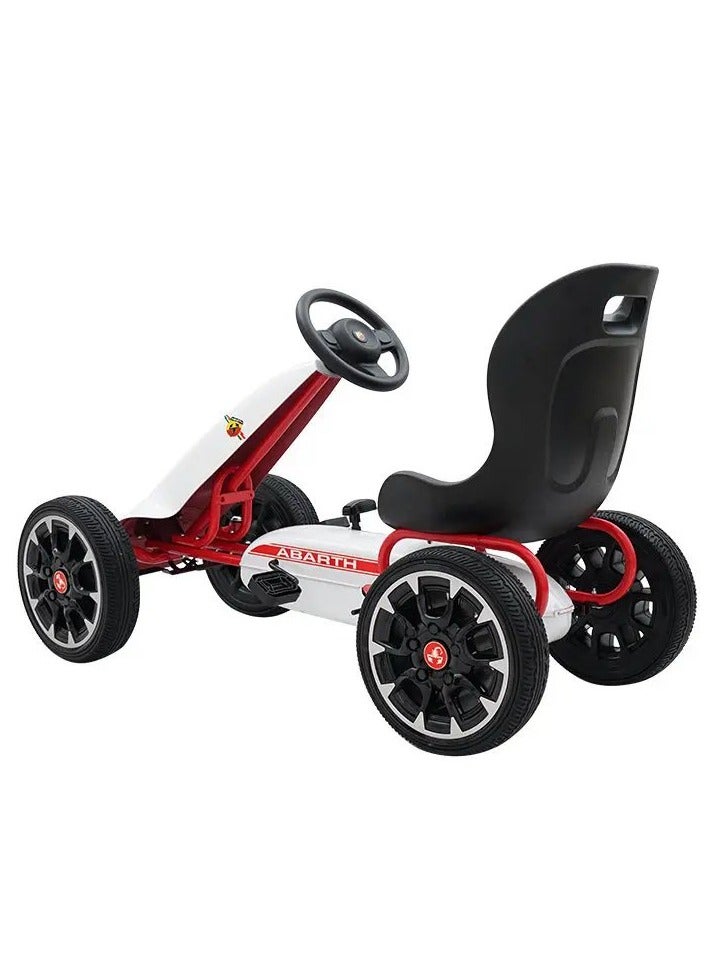 Amsham Toys Abarth Pedal Go Kart Ride-on kids - White - Image 3