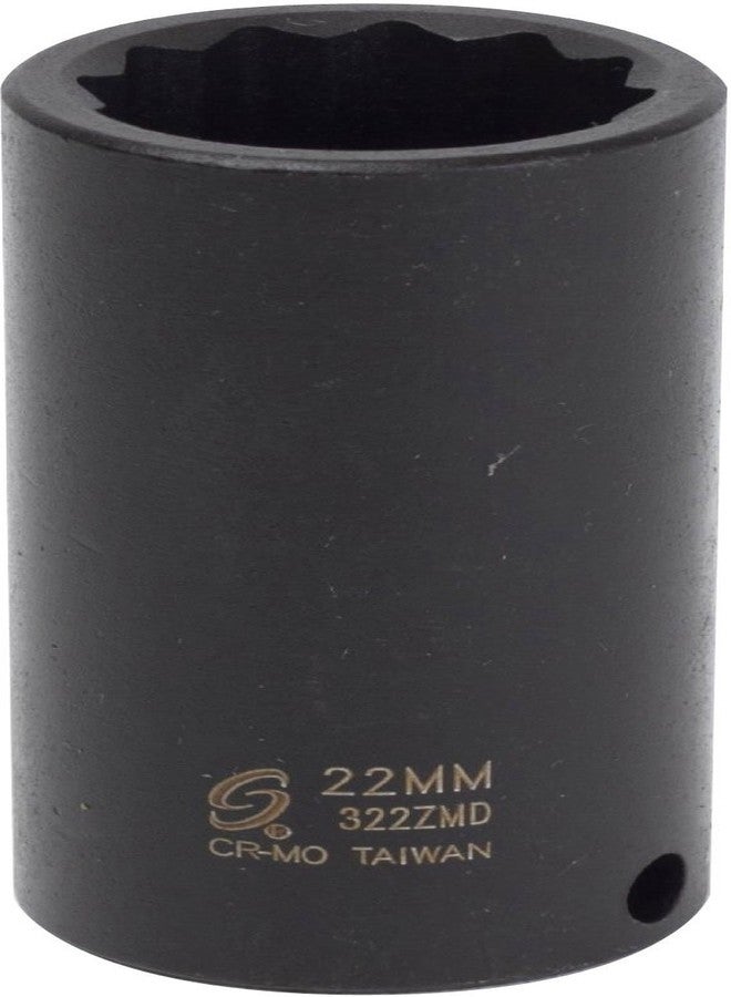 Sunex Tools Sunex 322ZMD 3/8-Inch 22-Mm 12-Point Deep Impact Socket - Image 1