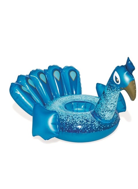 Peacock-Shaped Inflatable Drink Holder – Colorful and Fun Floating Cup Holder for Pool, Beach, and Water Activities