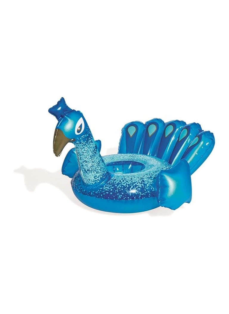 Bestway - Peacock-Shaped Inflatable Drink Holder – Colorful and Fun Floating Cup Holder for Pool, Beach, and Water Activities - Image 1
