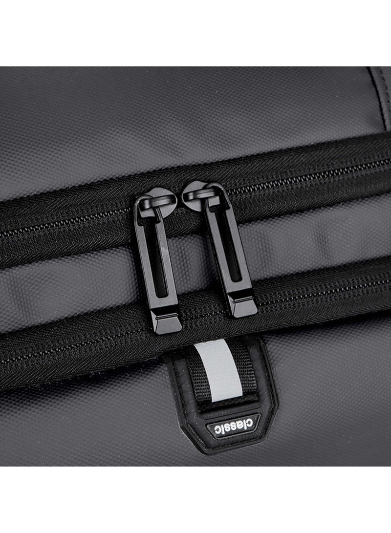 Hike Unisex Expandable Shoulder Backpack Water Resistant Laptop Daypack with 360° Degree Opening and Separate Laptop Compartment for Travel/Business/College, HK2101-GREY - Image 5