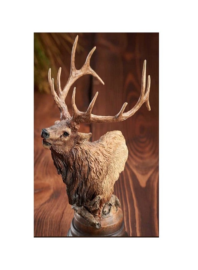 Wild Wings “Primal Call” Elk Sculpture by Stephen Herrero – Hand-Painted Mill Creek Wildlife Figurine, Cold Cast Resin, 7.5" H Rustic Nature Décor for Home or Cabin - Image 1