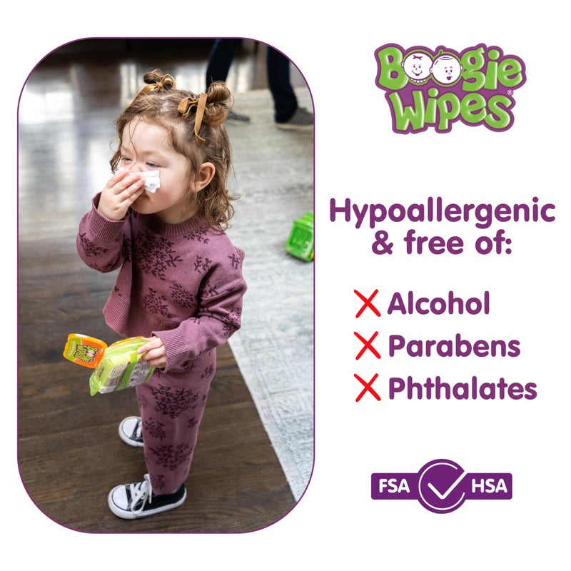 Boogie Wipes Wet Wipes for Baby and Kids, Chamomile and Vitamin E, White, Fresh Scent, 180 Count - Image 3