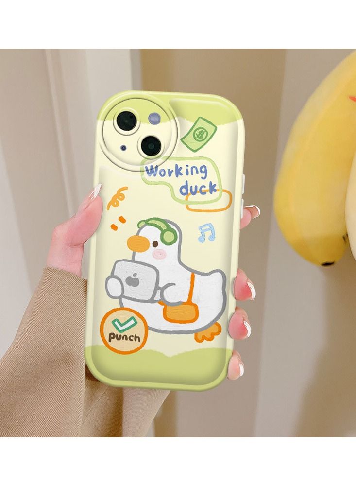 Loquat Cartoon Duck Air Cushion Soft Shell Phone Case For iPhone