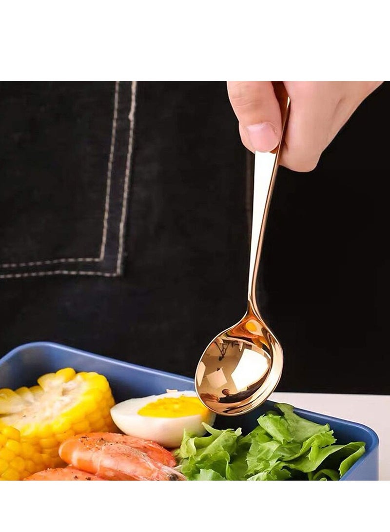 SOLARAE 6 Pieces Drawing Decorating Spoon Set,Plated Decorating Pencil Spoon Saucier Drizzle for Decorating, Drizzling, and Drawing on Plates, Cakes - Image 1