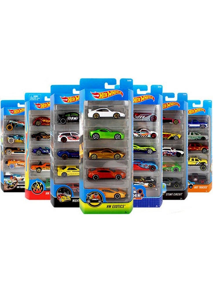 Hot Wheels - مجموعة سيارات Hot Wheels City Police Pursuit 5 المكونة من خمس سيارات - Image 1
