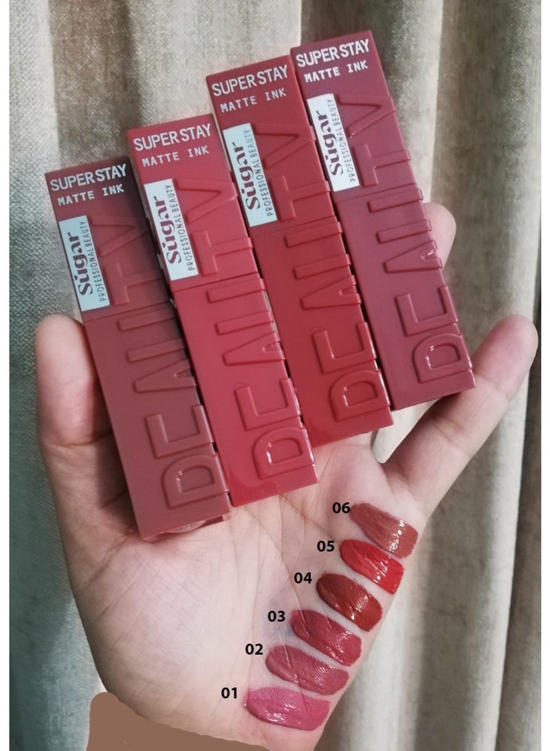 SUGAR Long lasting matte velvet lipgloss (Sugar)LG003-06 - Image 2