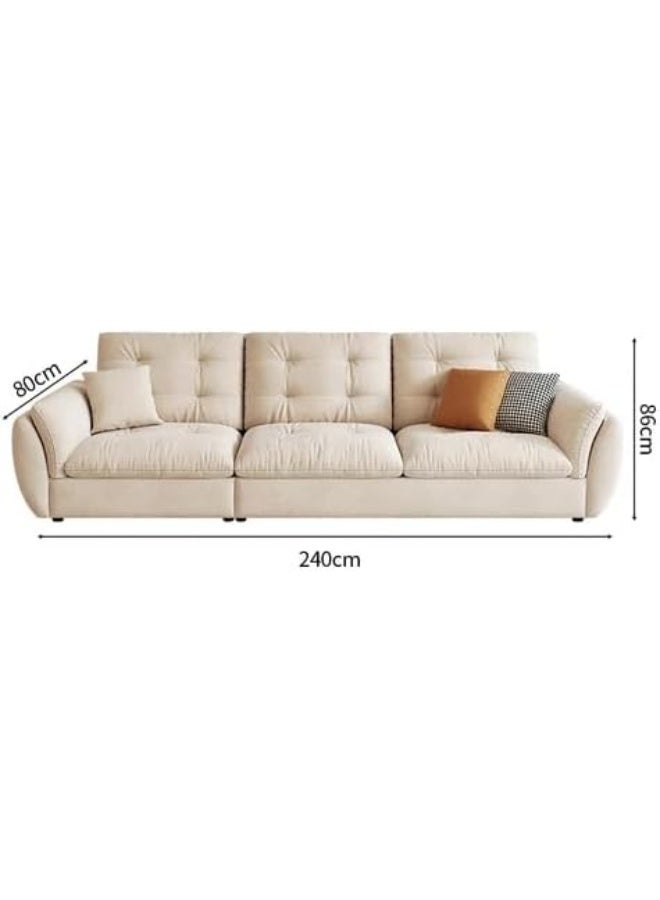 Comfynest Modern Pine Wood Sofa with Cotton-filled Shallow Seat and Tech Cloth SliPieceover  - Image 2
