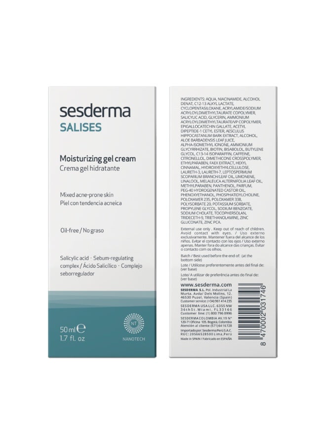 Sesderma Salises Moisturizing Gel Cream (50ml) - Image 3