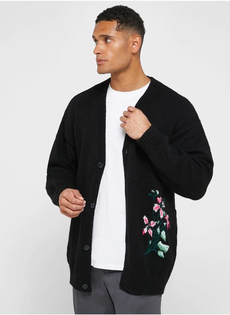 TOPMAN Casual Floral Print Cardigans