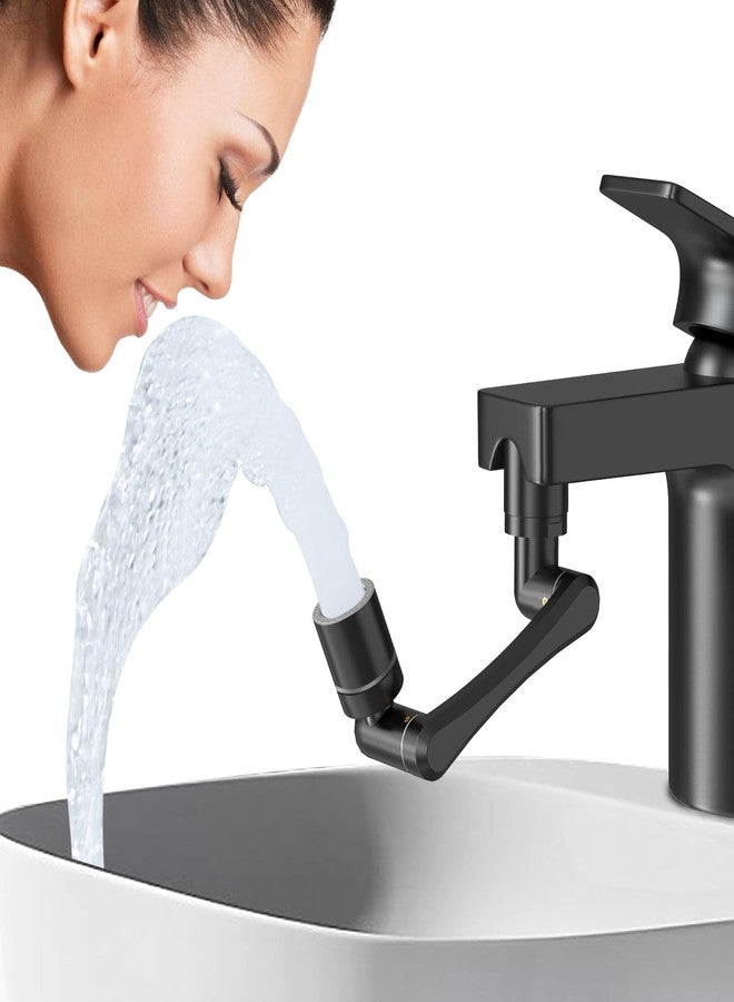 CECEFIN 1440° Rotating-Faucet-Extender Sink Aerator - 1080°+360° Large-Angle Splash Filter Extension with 2 Water Outlet, Swivel Multifunctional Robotic Arm for Kitchen/Bathroom, Oil Rubbed Bronze - Image 1
