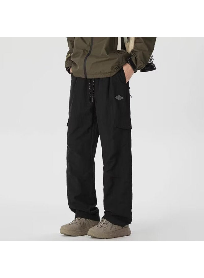 Wassup Sohot Casual Pants For Men, Spring And Autumn Cargo Trousers, Straight-leg Outdoor Sports Pants For Men, Dark Gray, Size L - Image 3