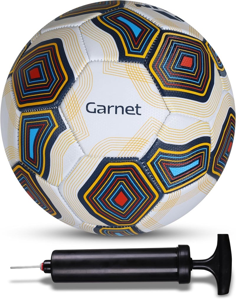 Nivia Combo Garnet Football (Size - 5, Multicolor) with Ball Pump - Image 1